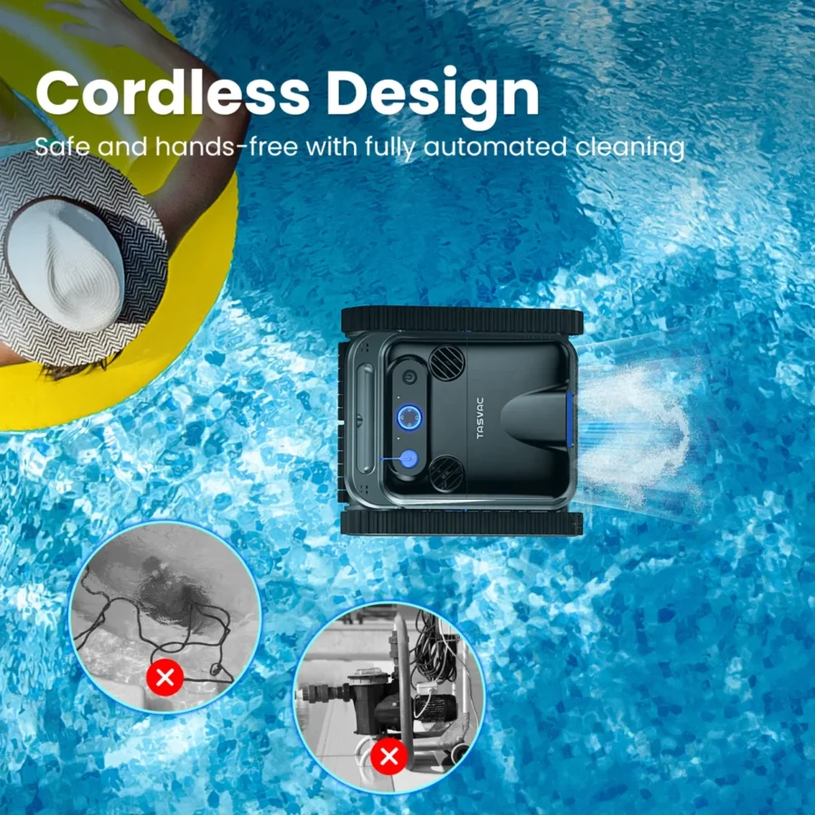 Cordless Robotic Pool Cleaner – 240 Min, Self-Parking, Up to 80ft - Image 6